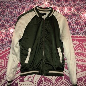 Olive Green Varsity Jacket